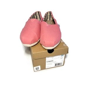 Toms Classic Cactus Flower Heritage Canvas Slip On Shoes Elastic Gore Sz 7.5